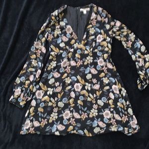 Flowered Mini Dress